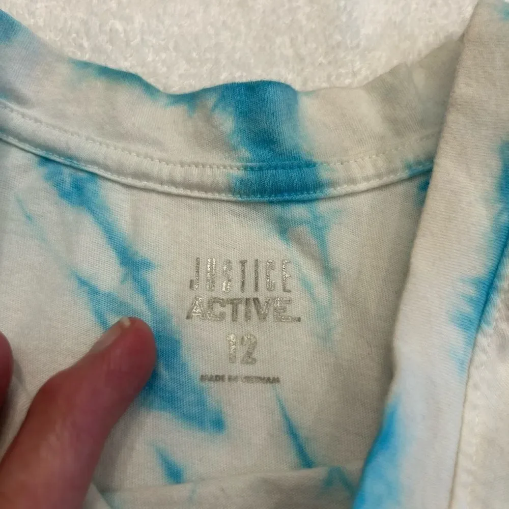 Justice Active Blue Tie-Dye Tank